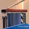 KEOAMG 2Pack Tie Rack Hanger for Closet, Sleek Tie Organizer