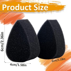 WeddHuis 10 Petals Face Painting Sponges for Art and Body Paint, High Density (Black)