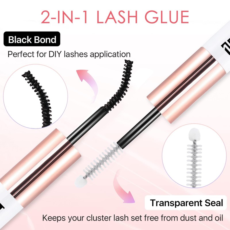 Miuffue Eyelash Glue, Lash Bond and Seal, Latex-Free Lash Glue