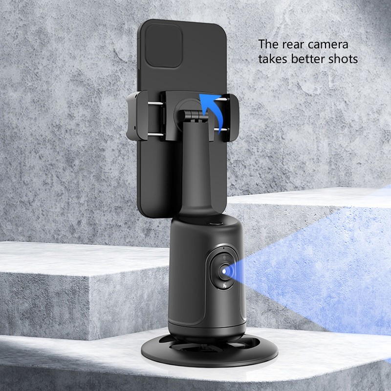 Auto Face Tracking Phone Holder 360 Degree Rotation ABS Phone