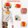 BSBUY Afro Wig Men's Curly Wig Disco Clown Wig Rainbow