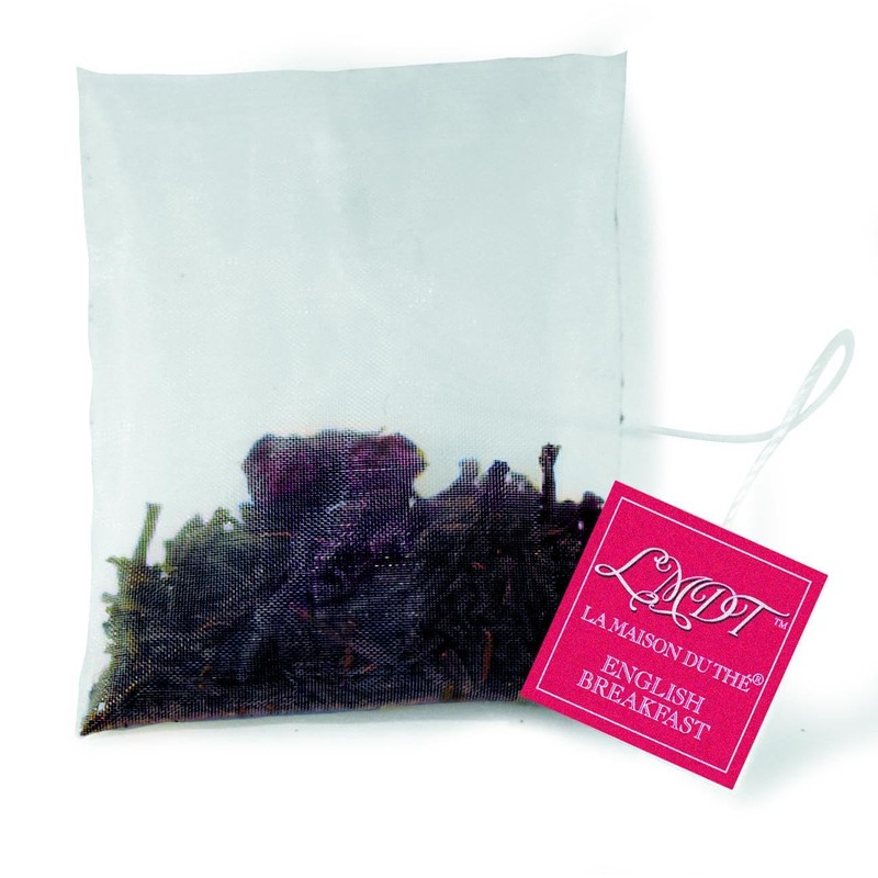 LMDT French Handcrafted English Breakfast Tea. Enveloped Teabags, 100 Count
