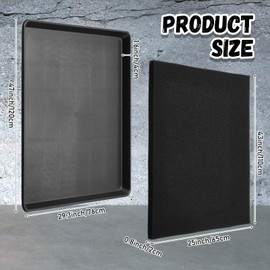 Uiifan 1 Set 47 x 29.3 x 1.6 Inch Oil Drip Pan for Under Car with Thickened Square No Splatter Pad Extra Large Oil Drain Tray for Automotive Transmission Garage Machinery Supplies to Keep Floor Clean