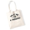 Flox Creative Trust me I'm almost a therapist tote bag