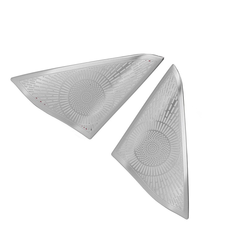 2 Pcs Car Door Speaker Cover Trim Stickers Aluminium Alloy