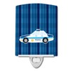 Caroline's Treasures BB7009CNL Police Car Ceramic Night Light Compact, UL-Certified,