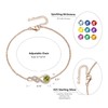 LOCIBLO August Birthstone Bracelets for Women 925 Sterling Silver Green