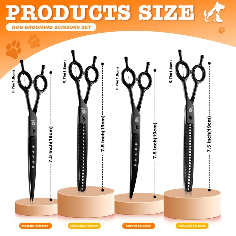 Dream Reach Dog Grooming Scissors - Professional 7.5 Inch Pet