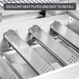 Charbrofire 780-0832C Heat Plates Grill Replacement Parts for NXR Grill Parts NXR 780-0832C Stainless Steel Heat Shield Burner Cover 4 Pieces