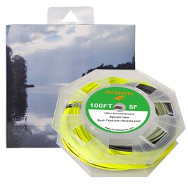 (WF4F) - Aventik Fly Line WindCutter InTouch Single Hand Spey Floating Ultra Low Stretch Loading Zoom Welded Loops Line ID 27m - 30m Three Coloured