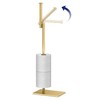 Gatco 1443B, Modern Rectangle Base Freestanding Toilet Paper Holder with