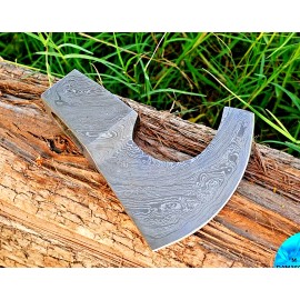DAMASCUS CUSTOM MADE HAND FORGED DAMASCUS STEEL AXE HEAD HATCHET TOMAHAWK 934