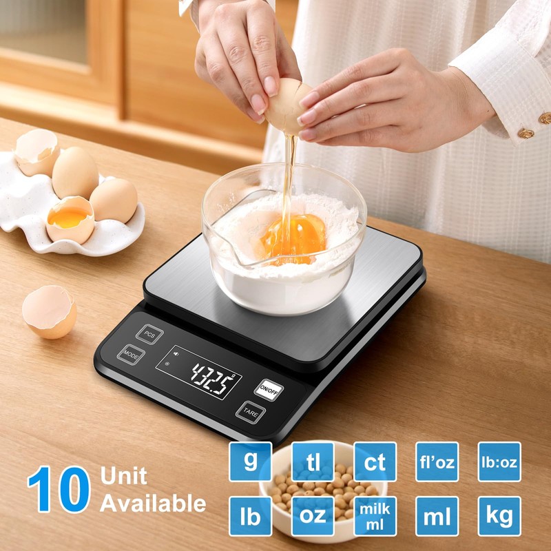 22lb Waterproof IPX67 Kitchen Scale with 0.1g/0.001oz High Precision, Diyife