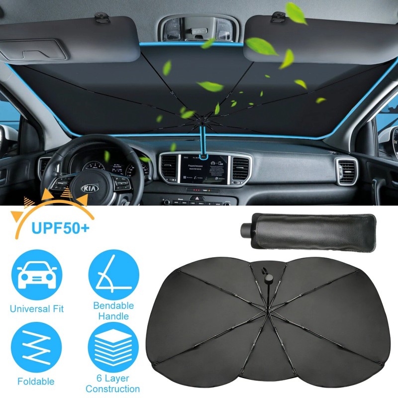 Foldable Car Umbrella Cover Protect Vehicle from UV Sun UPF50+