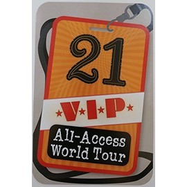 21 VIP All-Access World Tour - Happy 21st Birthday Greeting Card - Twenty-One First