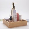 XIMISISE Natural Bamboo Vanity Organizer Set - Wooden Bathroom/Kitchen Countertop