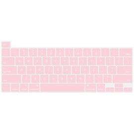 Se7enline Compatible with MacBook Keyboard Cover Compatible with MacBook Pro 16 inch&2021/2020 MacBook Pro 13 inch A2141/A2289/M1 A2338/A2251 with Touch Bar Touch ID Key Board Protector , Rose Quartz