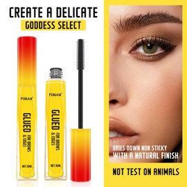 glued for brows 2 pack, Non-sticky clear gel for eyebrow & Hair cruelty-free & Vegan