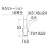 三栄 Faucet [Sanei] faucet parts Faucet Spindle (Fixed pieces) [pu36 K – 1 – 13]