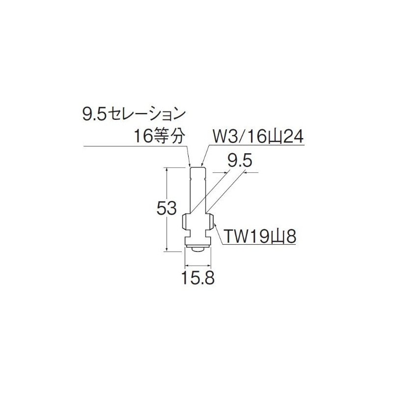 三栄 Faucet [Sanei] faucet parts Faucet Spindle (Fixed pieces) [pu36 K – 1 – 13]