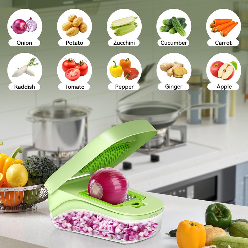 Romon Vegetable Slicer, Slicer, Vegetable Cutter, 14 in 1 Multifunctional