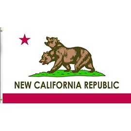 PringCor 3x5FT New California Republic Flag Polyester CA State USA Two Head Bear