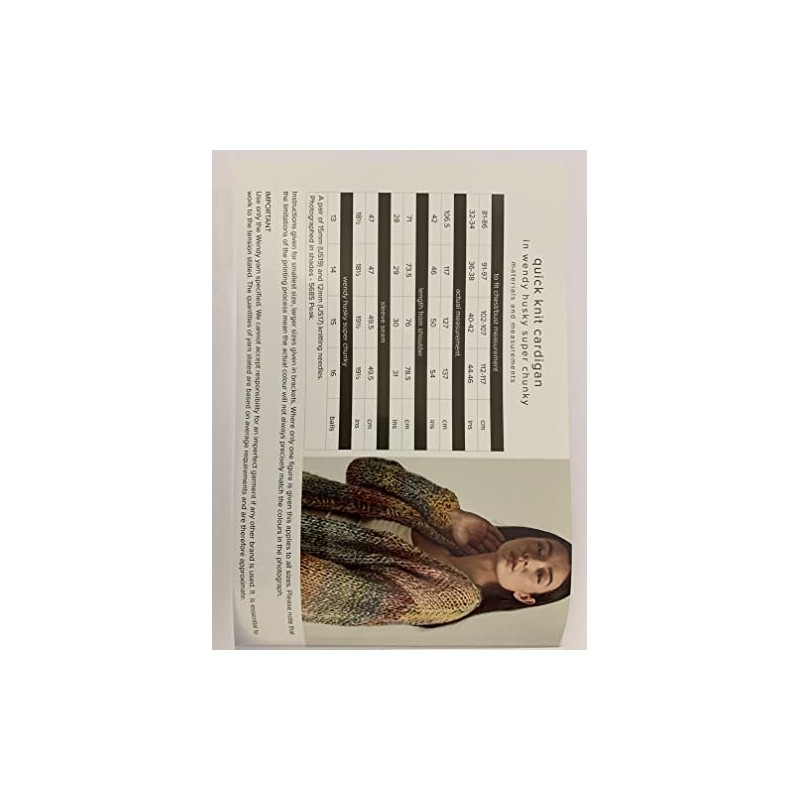 Wendy Super Chunky Knitting Pattern for Ladies Quick Knit Cardigan