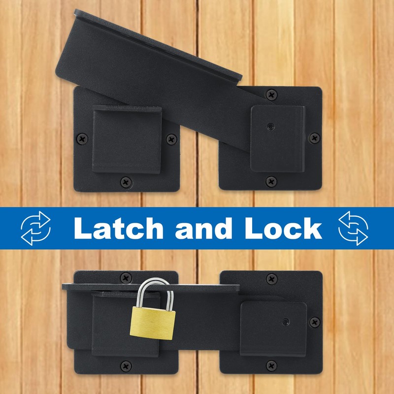 ASelected 2 PCS Flip Gate Latch Lock with Padlock Holes,