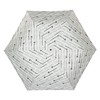 Champion CHU25MN55 Mini Folding Umbrella, Off-White, Logo Pattern, 21.7 inches