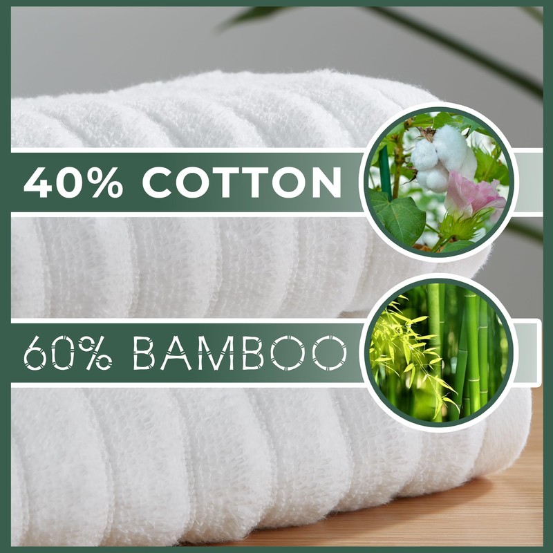 Towelogy Bamboo Hand Towels 2-Pack 50x80 cm Premium Quality Soft