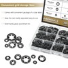 300 Pieces Internal Tooth Star Lock Washers, Kindroufly 7 Sizes
