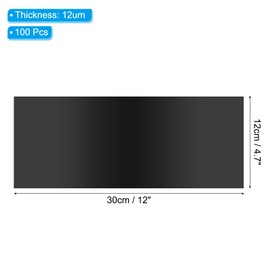 PATIKIL 12 Inch x 4.7 Inch Hot Foil Paper 100 Pcs Toner Reactive Foil Hot Stamping Foil by Laser Printer for Scrapbooking Craft Card Making Album Decoration,Black