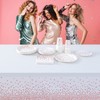 Duocute 2 Pack Rose Gold and White Party Tablecloth for