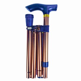 Walking Sticks for men and women, Lightweight Folding with Adjustable Height, Collapsible, Portable, and Sturdy Cane with Non-slip rubber Tip, Ergonomic Handle (Brown)