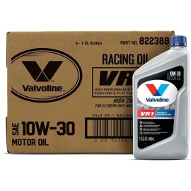 Valvoline Vr1 Racing Motor Oil 10W30 Case Of 6 High Performance Protection