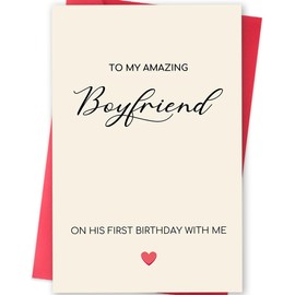 MOROLURU Funny Birthday Card for Boyfriend Husband, Sweet Birthday Gifts for Men,Cute Bday Decorations for Him