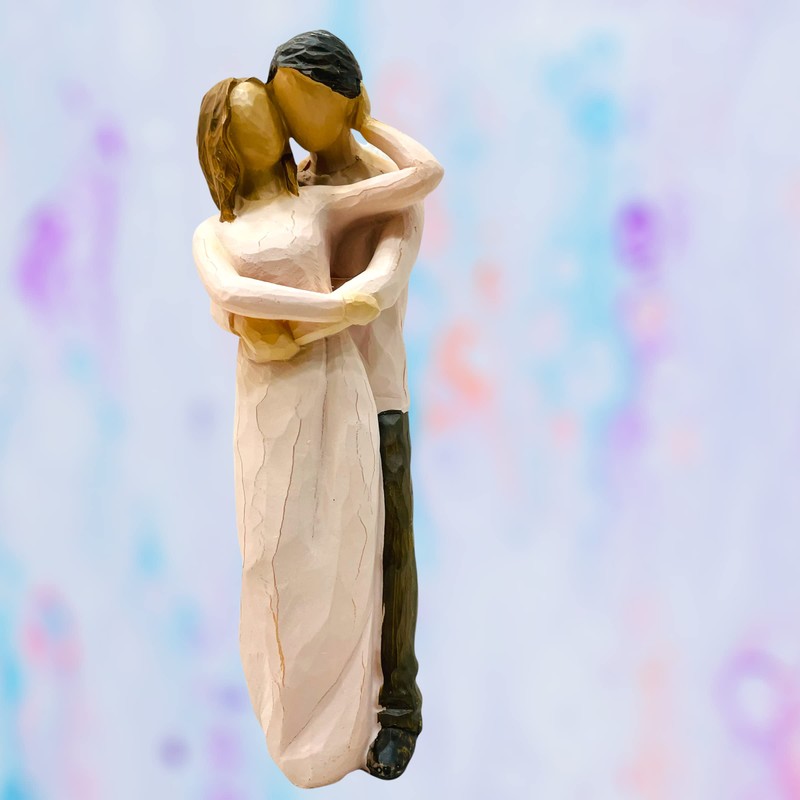 AUGEN Polyresin Standing Couple Idol Statue Showpiece for Home Decor