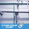 PATIKIL 8mm Rigid Pipe Strap, 12 Pcs 304 Stainless Steel