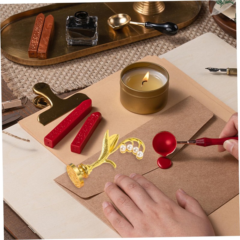 KONTONTY Metal Wax Seal Handle Stamp Handle Replacement Parts for