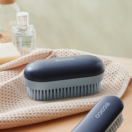 MEIJMJIA - Washing Brush, Cleaning Brush with Extra Hard Bristles for Cleaning Clothes, Shoes, Tiles, Kitchen, Bathroom (Blu/Senza maniglia)