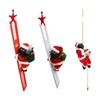 Climbing Ladder Sant Red White Golden Electric Santa Climbing Ladder