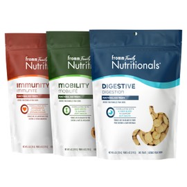 Fromm Family Nutritionals Functional Dog Treat Variety Pack - Premium Dog Treats to Support Digestion, Mobility, & Immunity - Pack of (3) 6 oz Bags