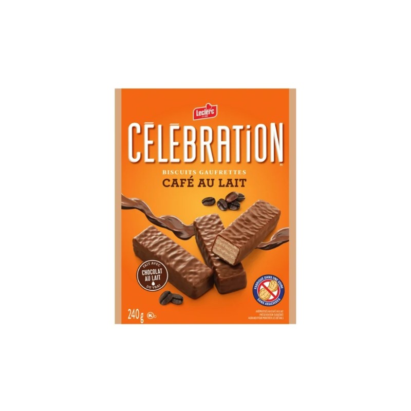 Celebration Leclerc Cafe au Lait Wafer Cookies, 240g