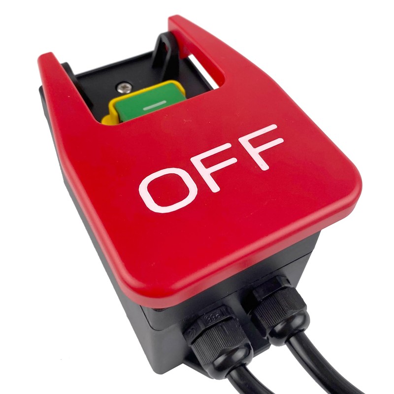 WELDINGER Emergency Stop Switch for Machines Machine Switch with Socket