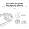 YouLuo 1440pcs Flat Back Crystal Rhinestones Round Gems, SS20, 4.6-4.8mm