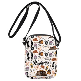 MYSOMY Nashville Crossbody Bag Nashville Trip Gifts Nashville Themed Gifts Nashville Shoulder Bag Nashville Travel Purse (Nashville UK)