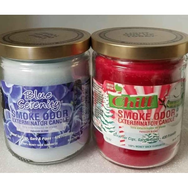 Smoke Odor Exterminator 13 oz Jar Candles Assortment Two Fragrances