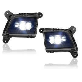Shocklight LED Fog Lights Compatible with 2019 2020 2021 2022 2023 Chevy Silverado 1500 2500HD 3500HD Bumper Lamp with Switch & Harness