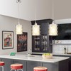 foucasal Brushed Nickel Pendant Light for Kitchen Island Spiral Iron