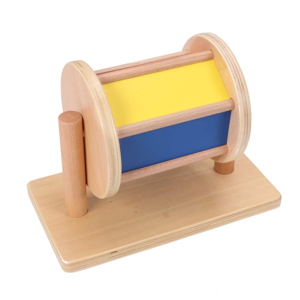 LEADER JOY Montessori Spinning Drum Baby Wooden Toys for 1-3